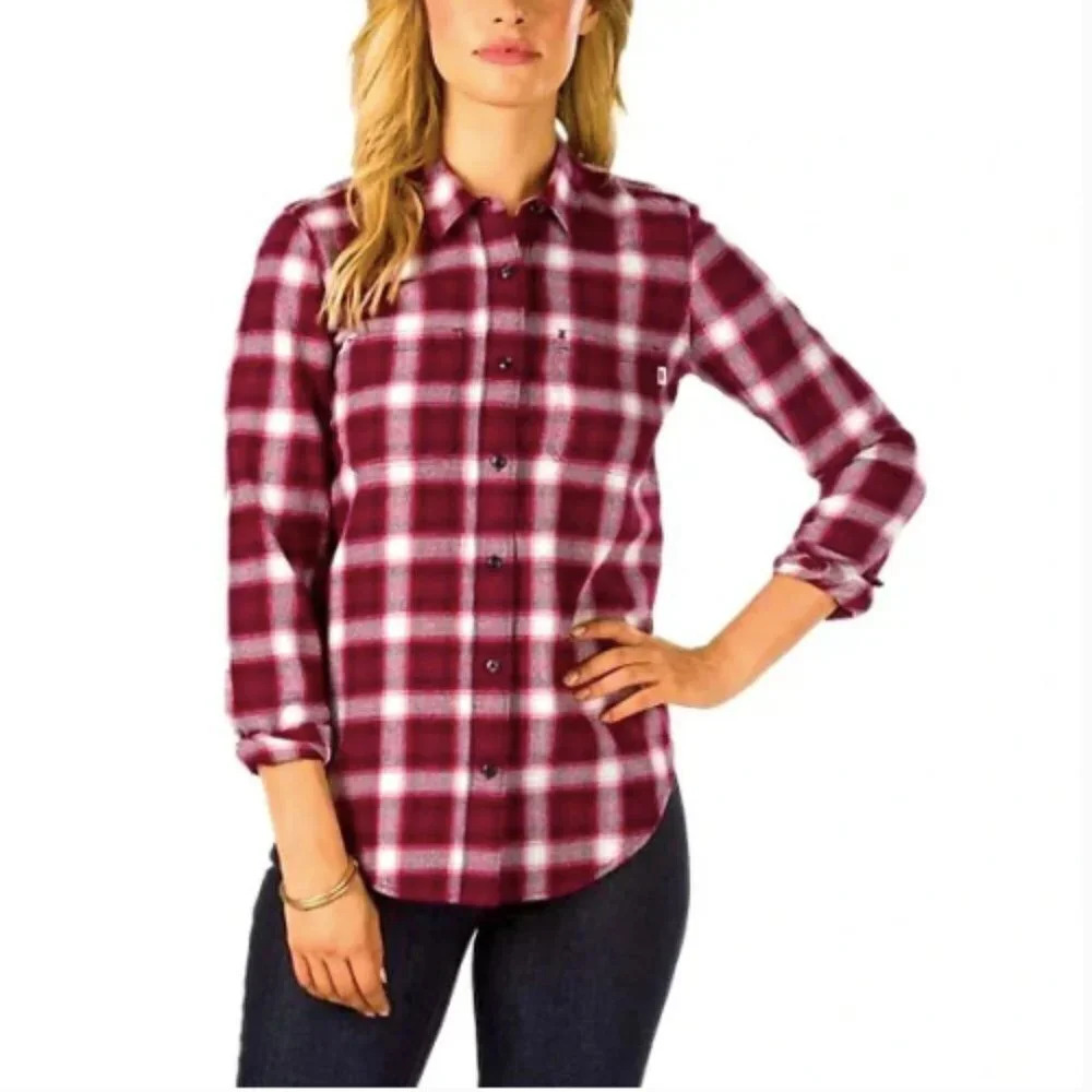 Vans Women’s Plaid Flannel Button Up Shirt - Picture 9 of 9